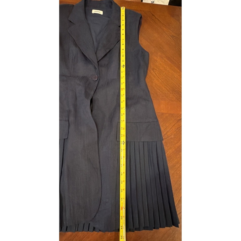 Sandro $490 Carine Blazer Mini Dress Navy US Size 8 - Picture 9 of 9
